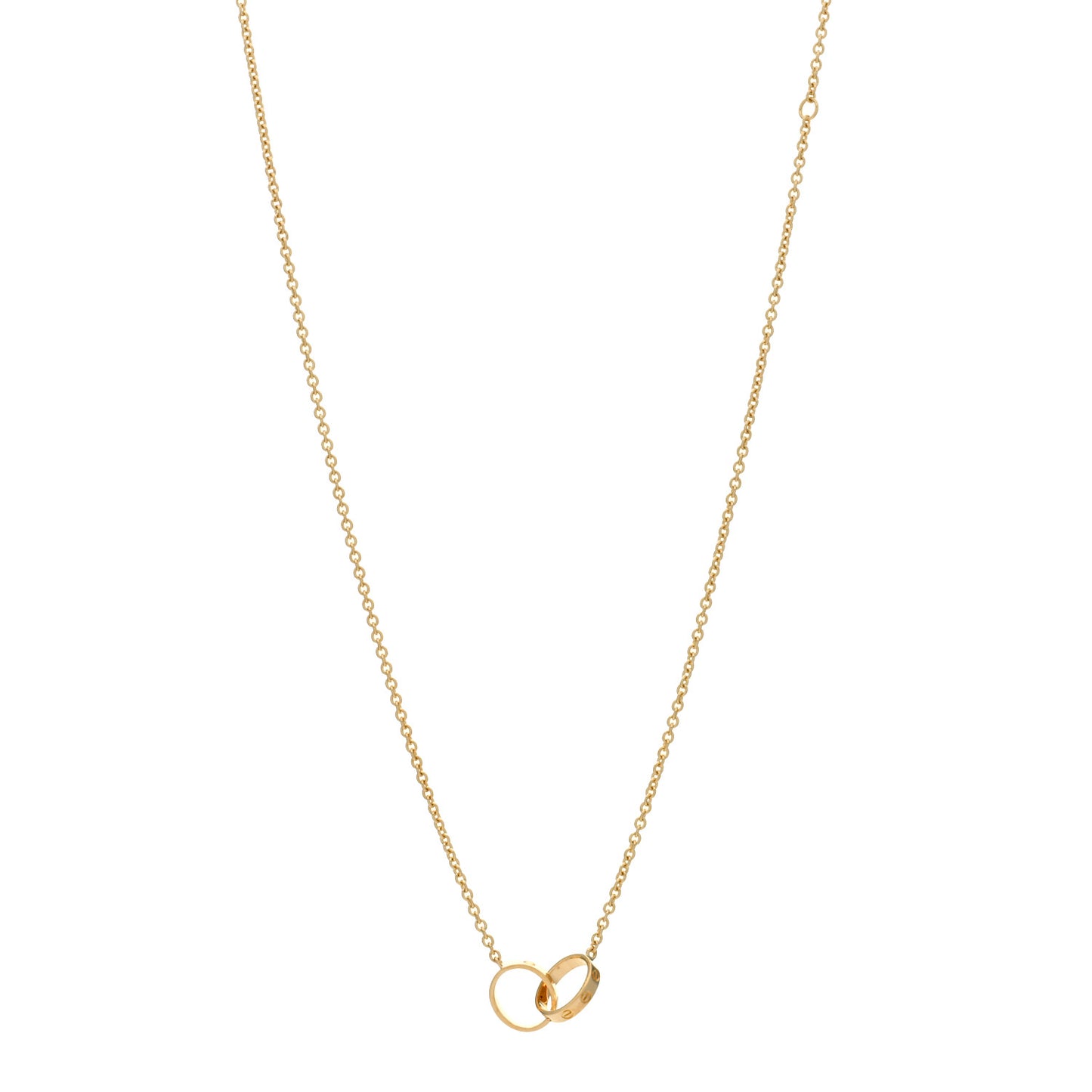 18K Yellow Gold Interlocking LOVE Necklace
