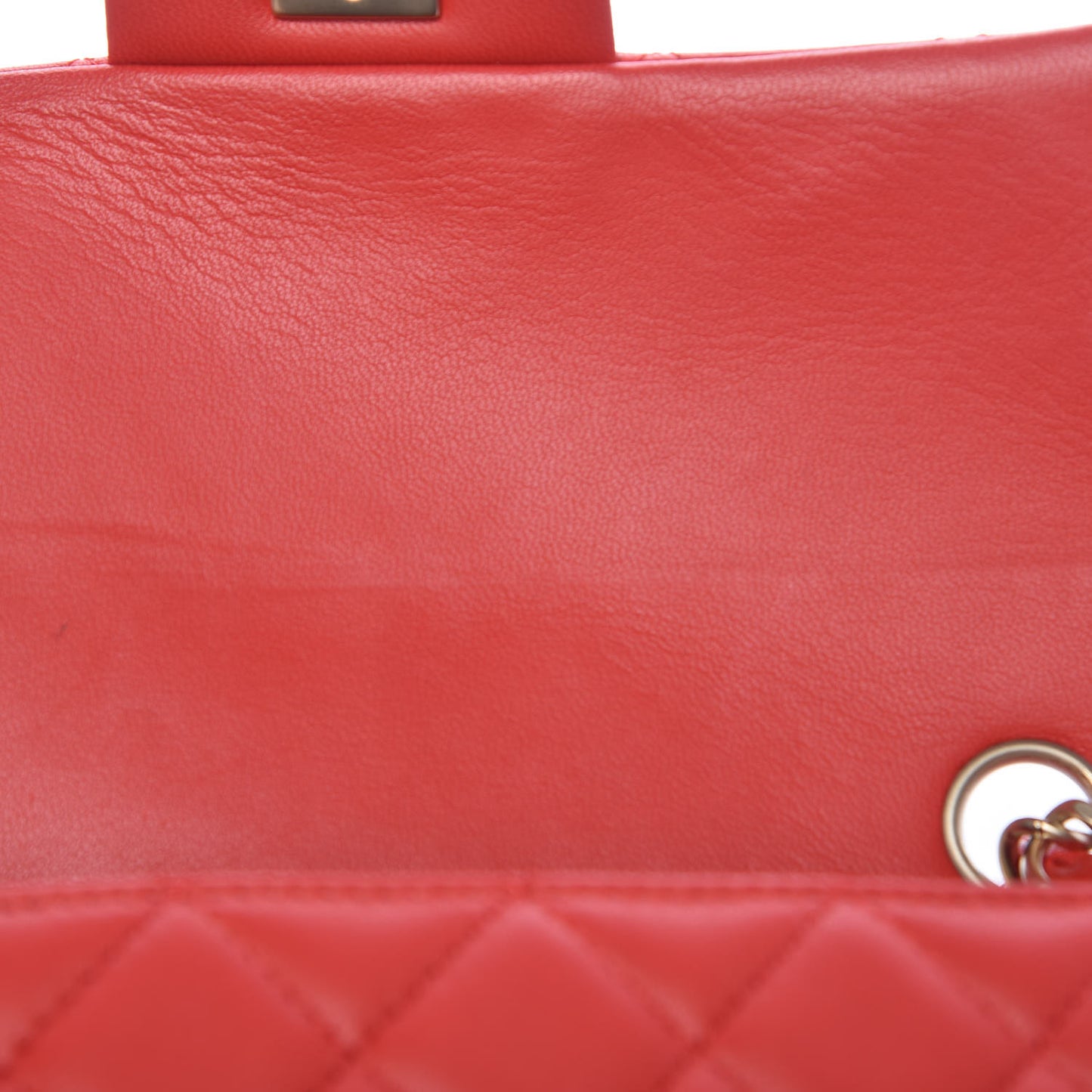 Lambskin Quilted Mini Rectangular Flap Red