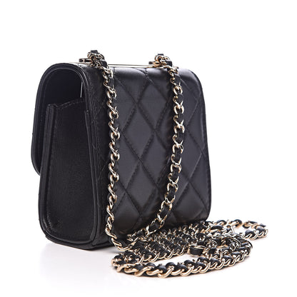 Chanel Lambskin Quilted Mini Trendy CC Chain Wallet Black 3 of 10