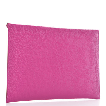 Hermes Chevre Mysore Envelope Trio Wallet Magnolia Ambre Capucine 4 of 9