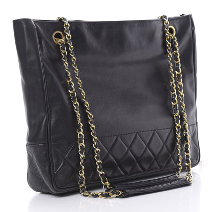 Chanel Lambskin Shopping Tote Black 3 of 13