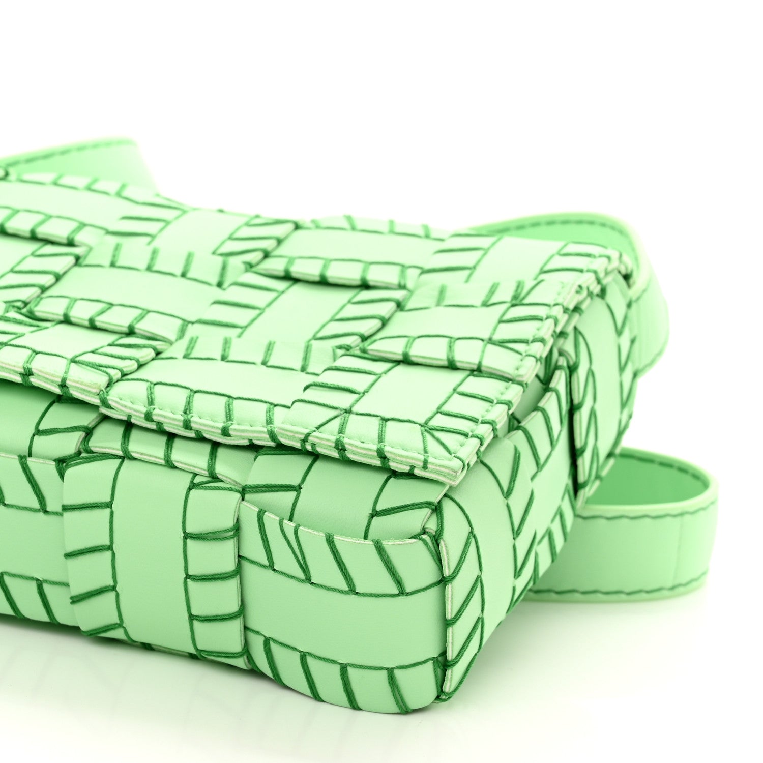 Bottega Veneta Nappa Maxi Intrecciato Overlock Stitched Cassette Crossbody Bag Parakeet 11 of 11