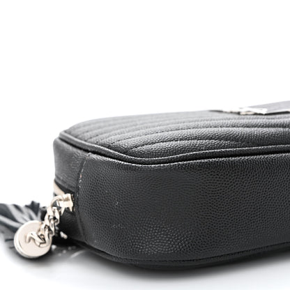 Saint Laurent Grain De Poudre Matelasse Monogram Mini Lou Camera Bag Black 9 of 11