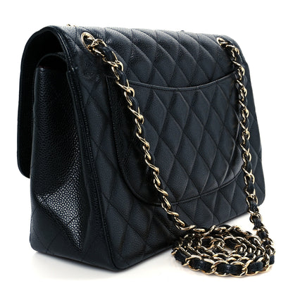 Chanel Caviar Quilted Jumbo Double Flap Black 3 of 11