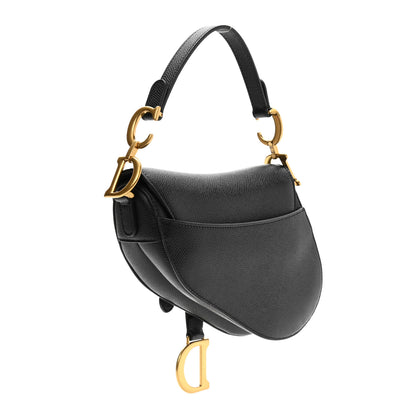 Christian Dior Grained Calfskin Mini Saddle Bag Black 3 of 10