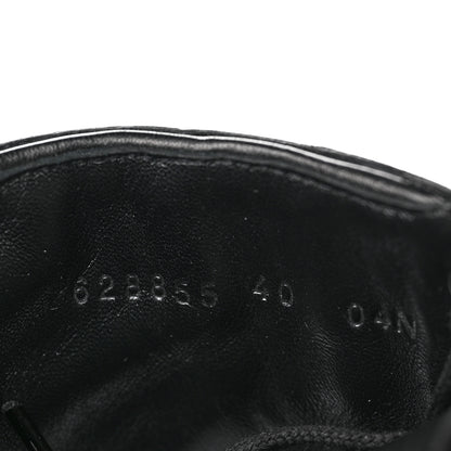Gucci Nappa Frances GG Matelasse Platform Combat Boots 40 Black 7 of 8