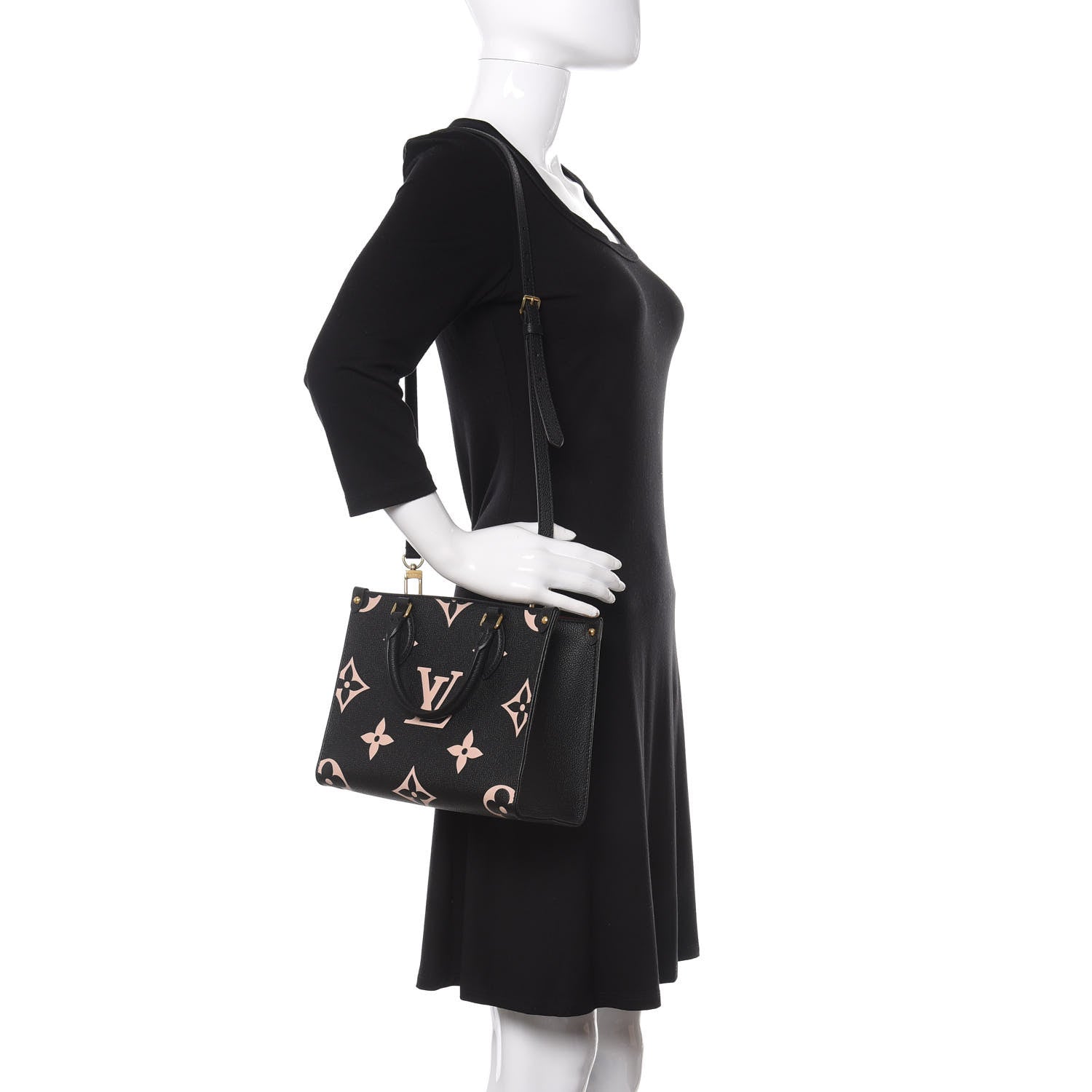 Louis Vuitton Empreinte Monogram Giant Onthego PM Black Beige 2 of 11