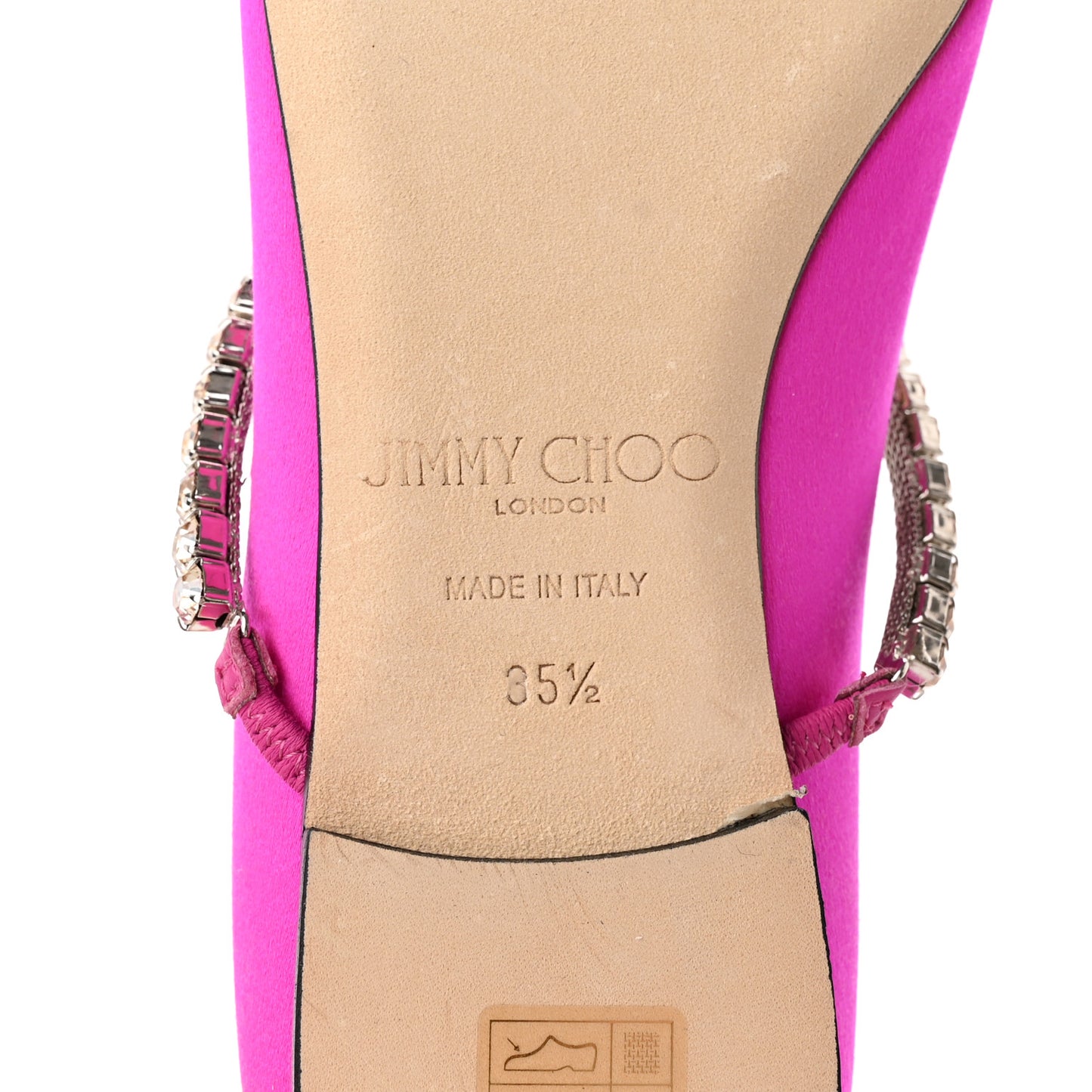 Satin Crystal Genevi Flat 35.5 Fuchsia Honey
