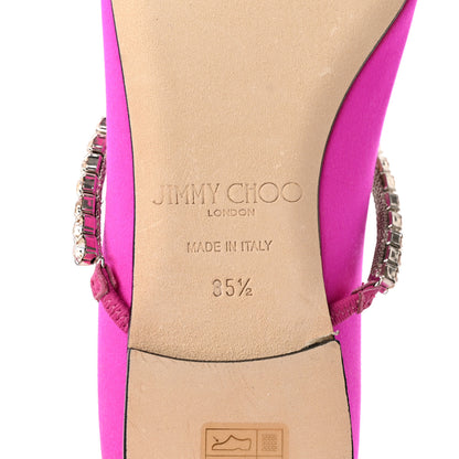 Jimmy Choo Satin Crystal Genevi Flat 35.5 Fuchsia Honey 6 of 11