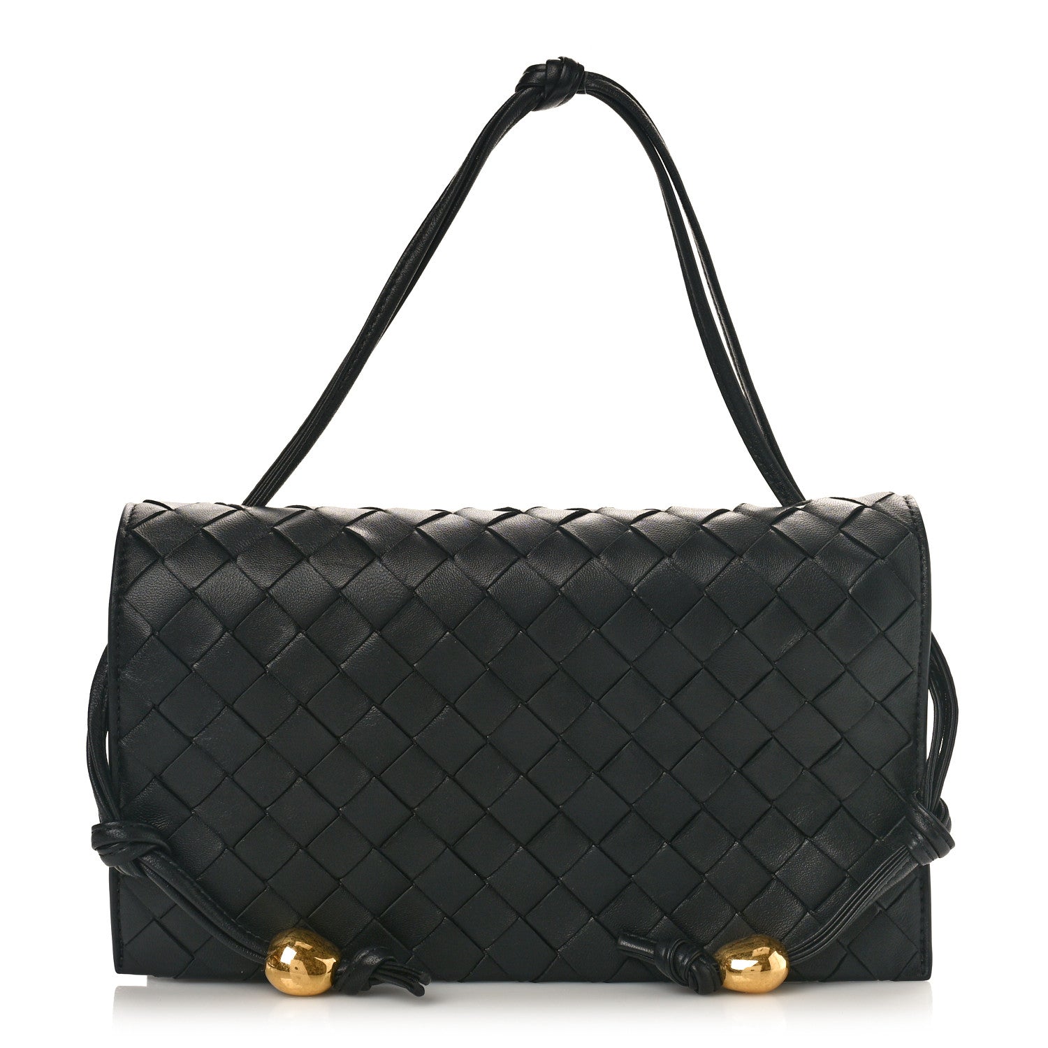 Bottega Veneta Nappa Intrecciato Trio Pouch On Strap Black 1 of 8