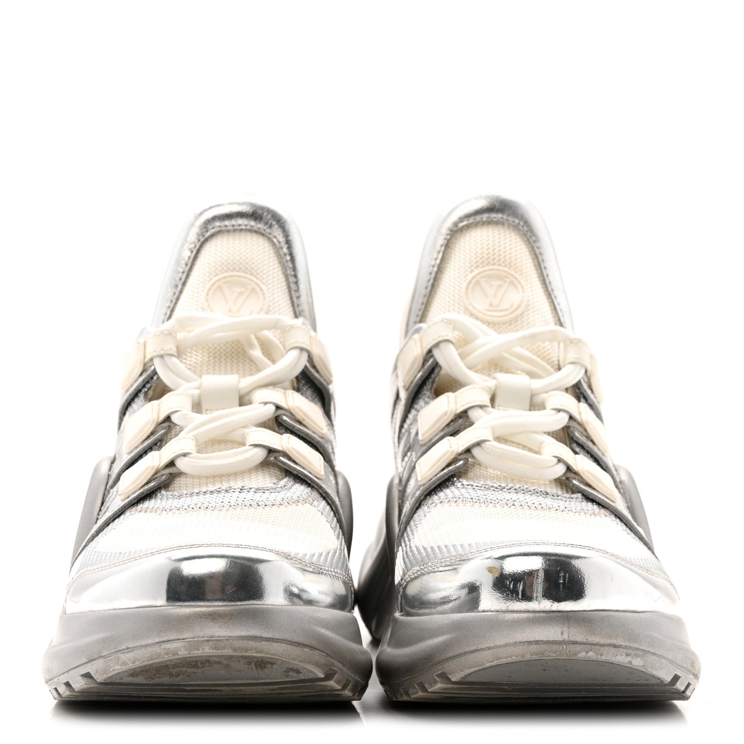Louis Vuitton Archlight スニーカー ホワイト 37 Louis Vuitton Metallic Calfskin Technical Nylon LV Archlight