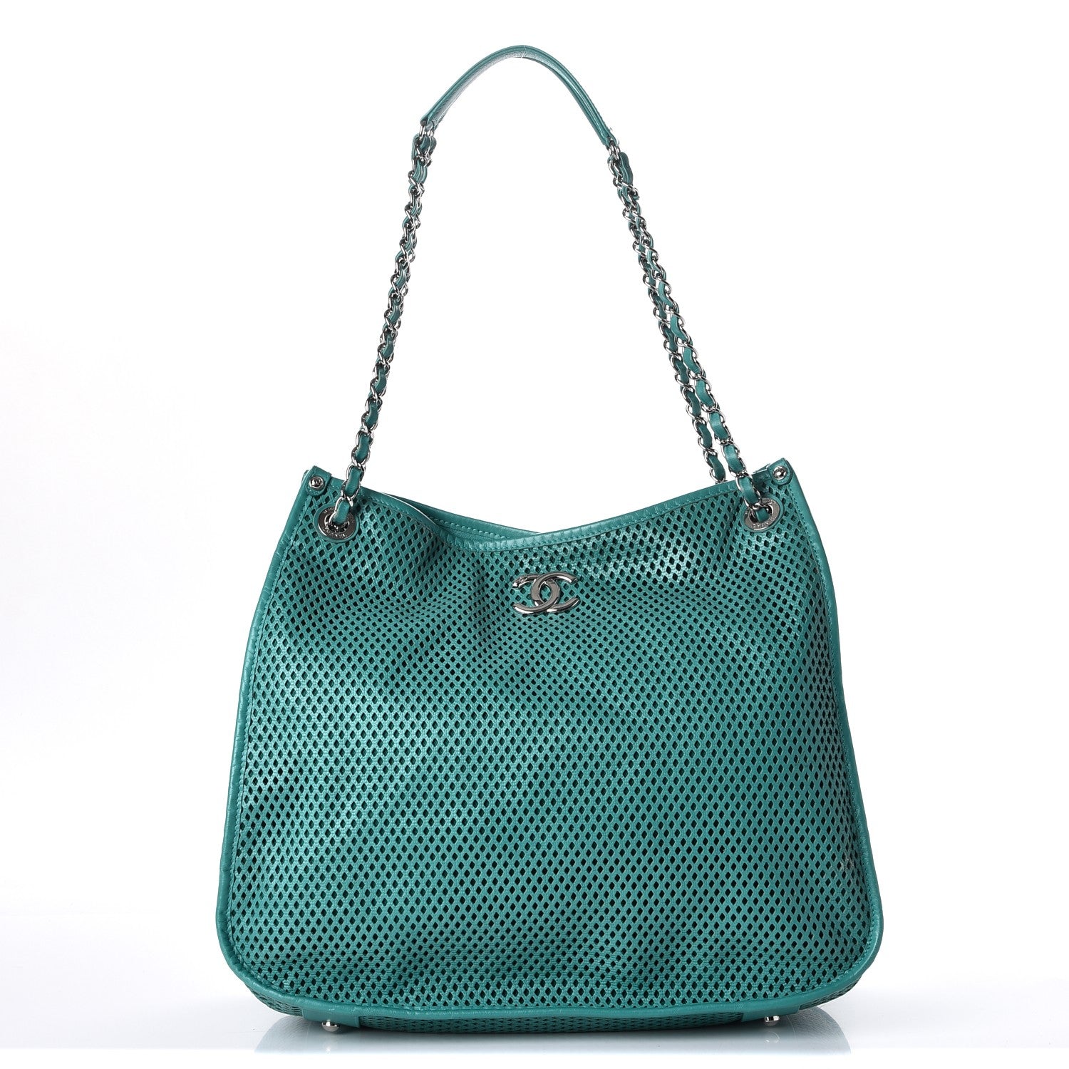 Chanel Calfskin Perforated Up In The Air Tote Green 1 of 10
