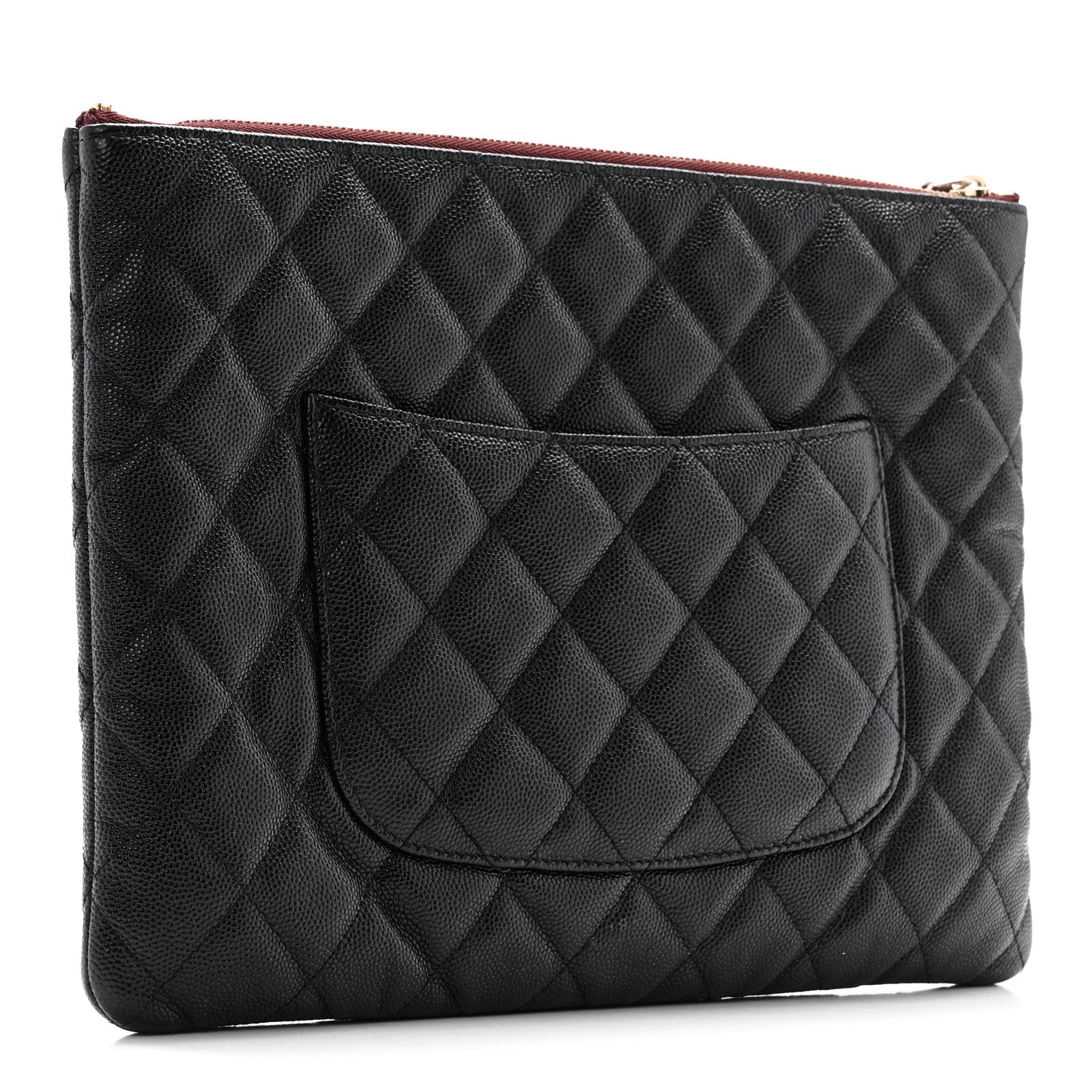 Chanel Caviar Quilted Medium Cosmetic Case Black 3 of 11