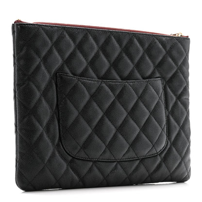 Chanel Caviar Quilted Medium Cosmetic Case Black 3 of 11