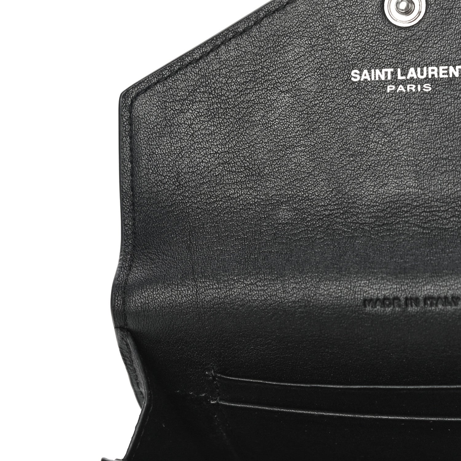 Saint Laurent Calfskin Heart Studded Small Envelope Wallet Black 11 of 13