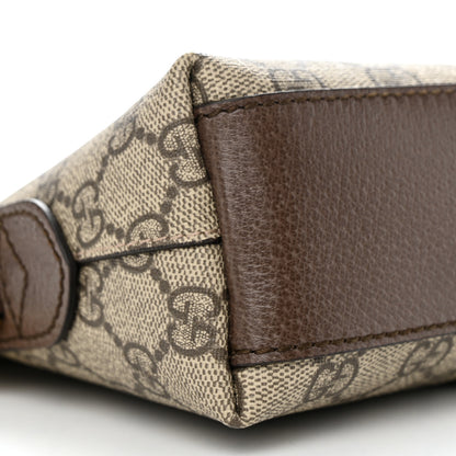 Gucci GG Supreme Monogram Textured Dollar Calfskin Web Small Ophidia Dome Shoulder Bag Beige Ebony New Acero 9 of 10