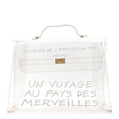 Hermes Vinyl Souvenir De L'Exposition Kelly Transparent 1 of 15