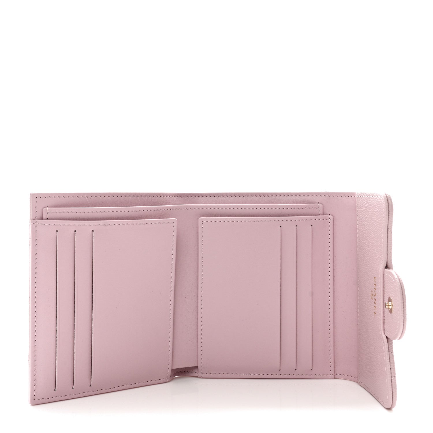 Chanel Caviar Quilted Compact Flap Wallet Light Pink 5 of 9