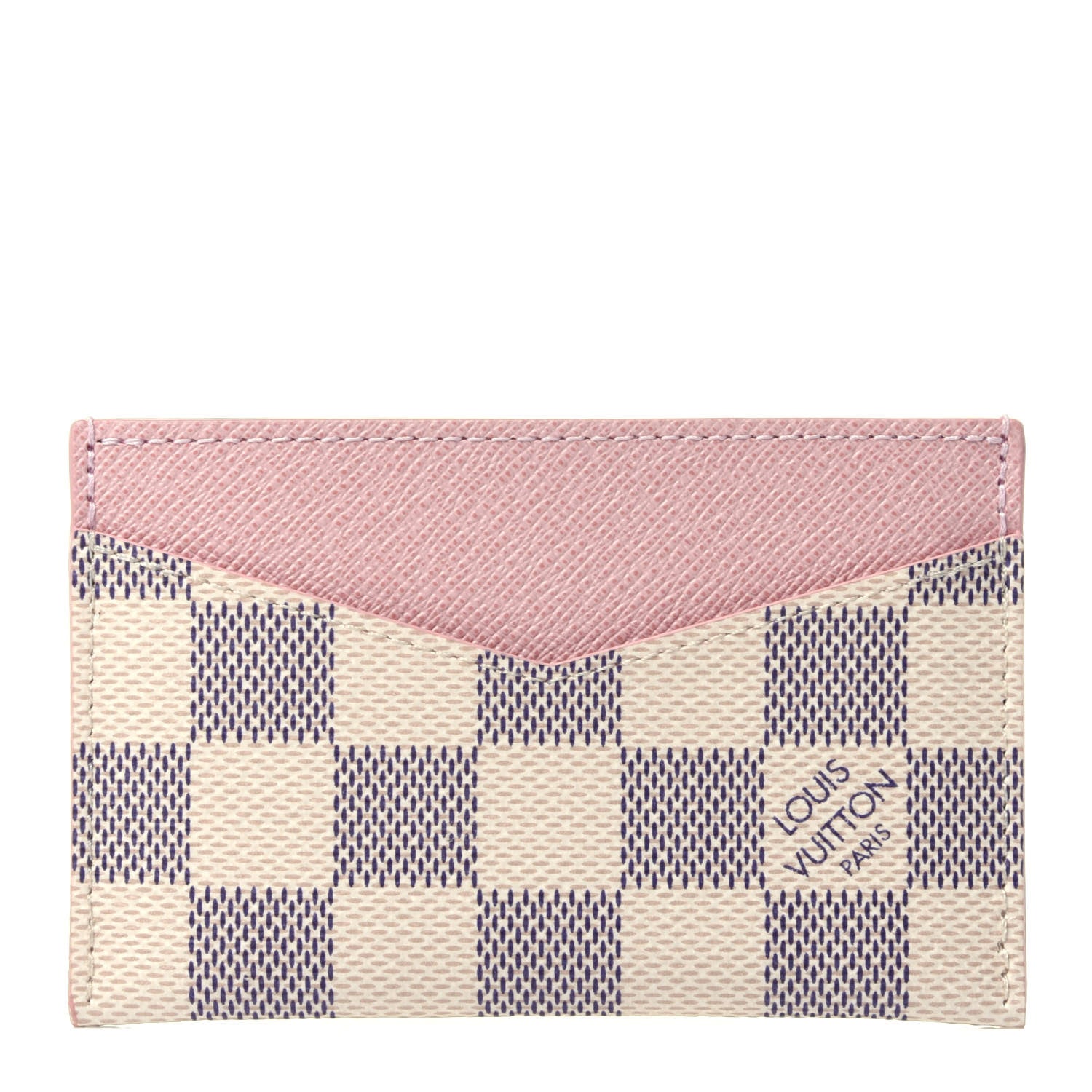Louis Vuitton Damier Azur Daily Card Holder Rose Ballerine 1 of 4