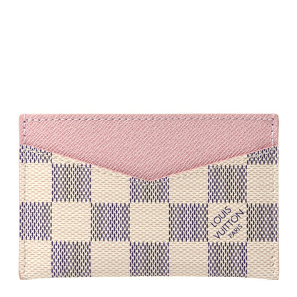 Louis Vuitton Damier Azur Daily Card Holder Rose Ballerine 1 of 4