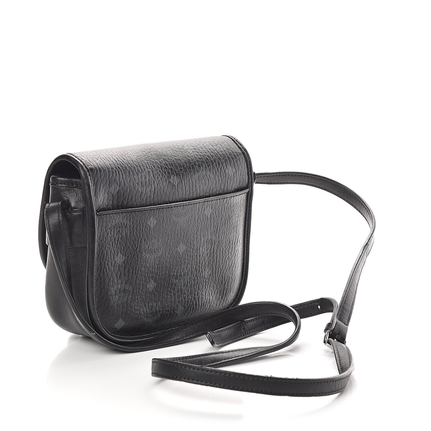 MCM Visetos Small Crossbody Flap Messenger Black 3 of 8