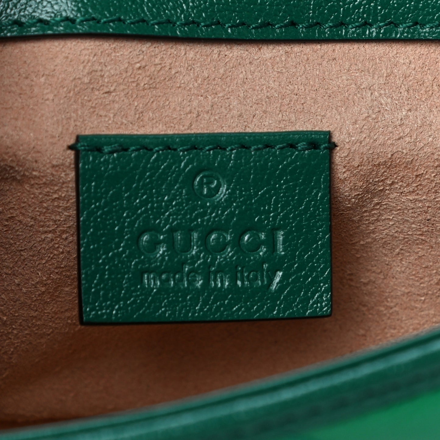 Azalea Calfskin Enamel Matelasse Diagonal Super Mini Torchon GG Marmont Shoulder Bag New Shamarock Emerald