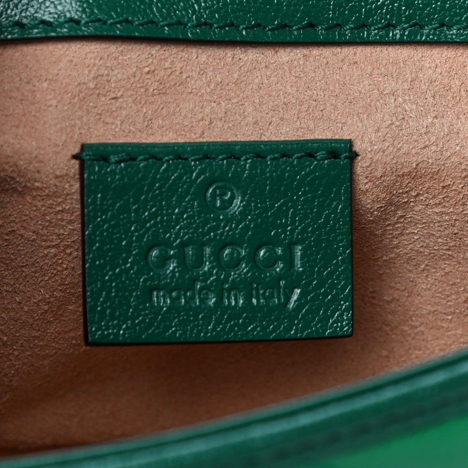 Gucci Azalea Calfskin Enamel Matelasse Diagonal Super Mini Torchon GG Marmont Shoulder Bag New Shamarock Emerald 6 of 11