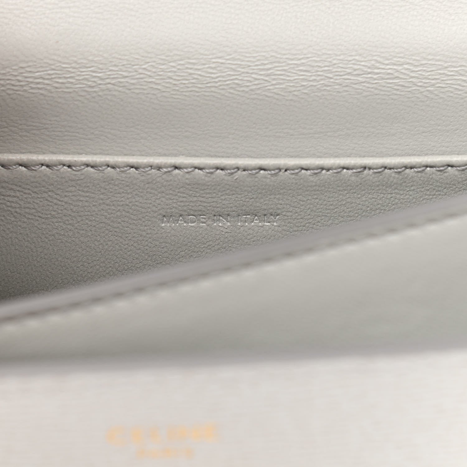 Celine Liege Calfskin Teen Classic Box Flap Bag Pale Grey 7 of 10