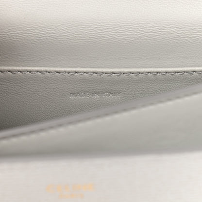 Celine Liege Calfskin Teen Classic Box Flap Bag Pale Grey 7 of 10