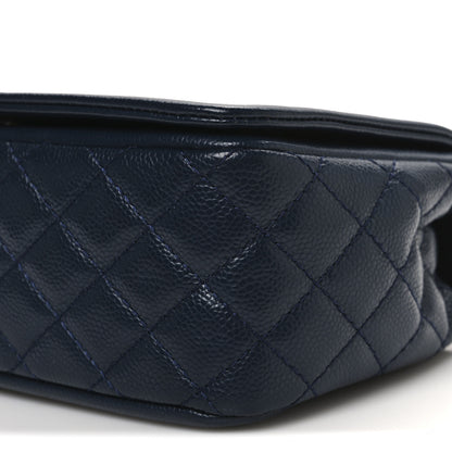 Chanel Caviar Medium Timeless CC Flap Navy Blue 10 of 10