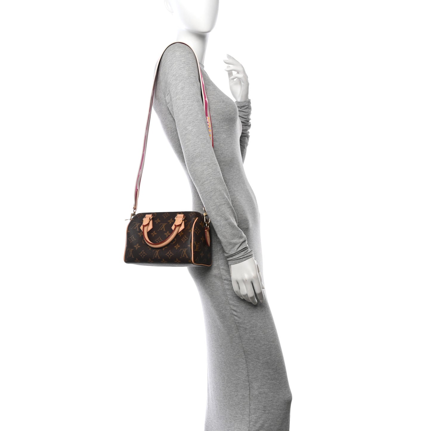Monogram Speedy Bandouliere 20 Fuchsia