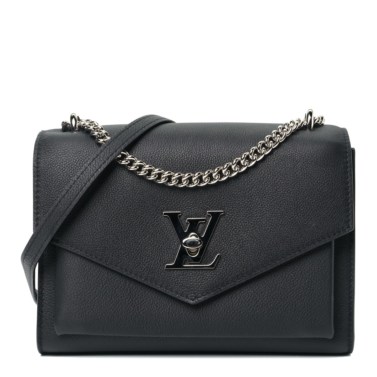 Louis Vuitton Soft Calfskin My Lockme Chain Bag BB Black 1 of 5
