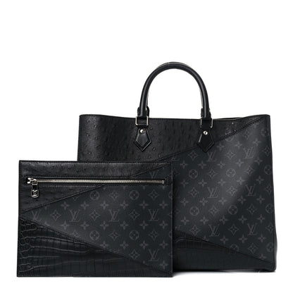 Louis Vuitton Ostrich Crocodile Monogram Eclipse Grand Sac 1 of 13