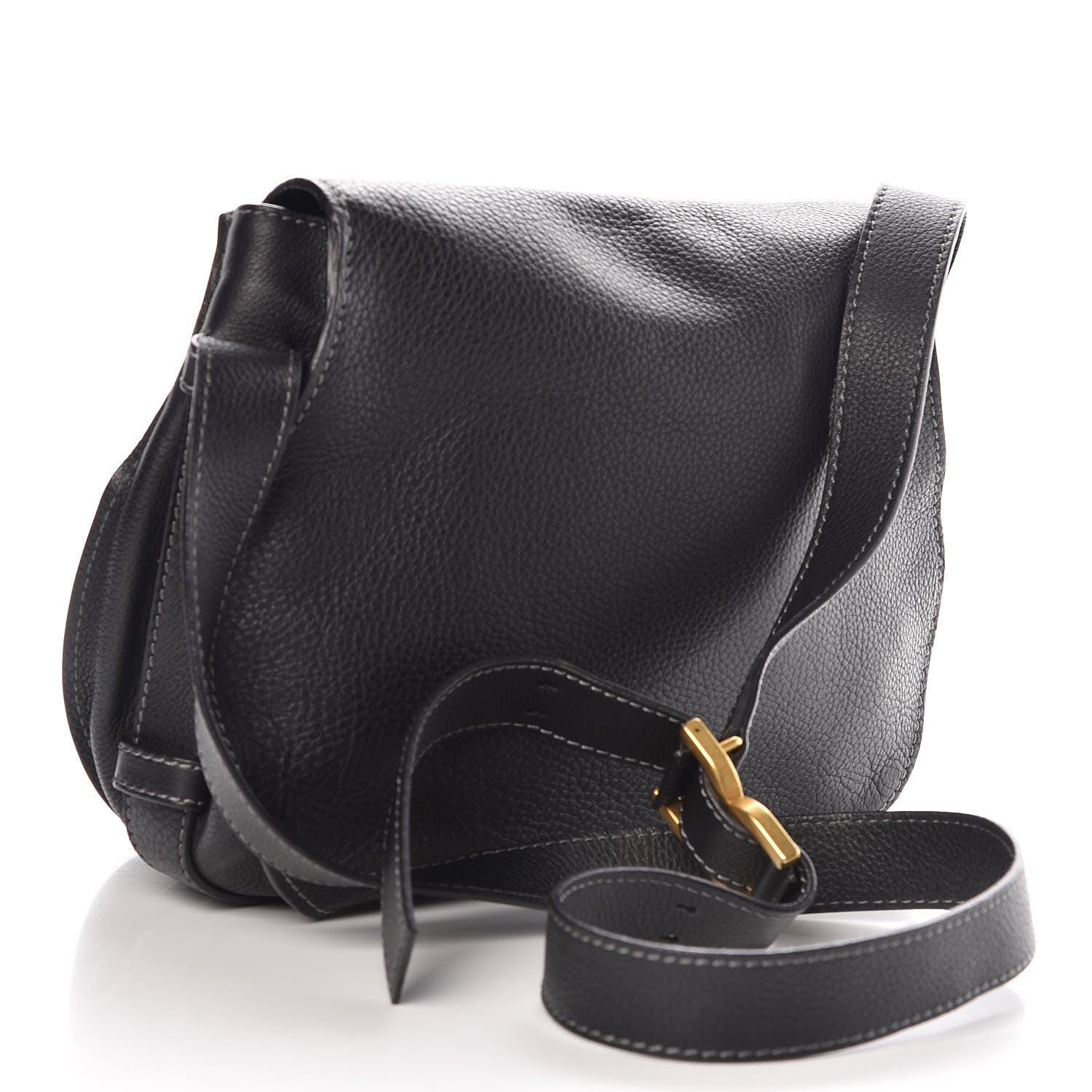 Chloe Calfskin Medium Marcie Round Crossbody Bag Black 3 of 8