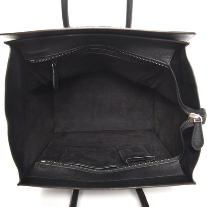 Celine Drummed Calfskin Mini Luggage Black 5 of 8