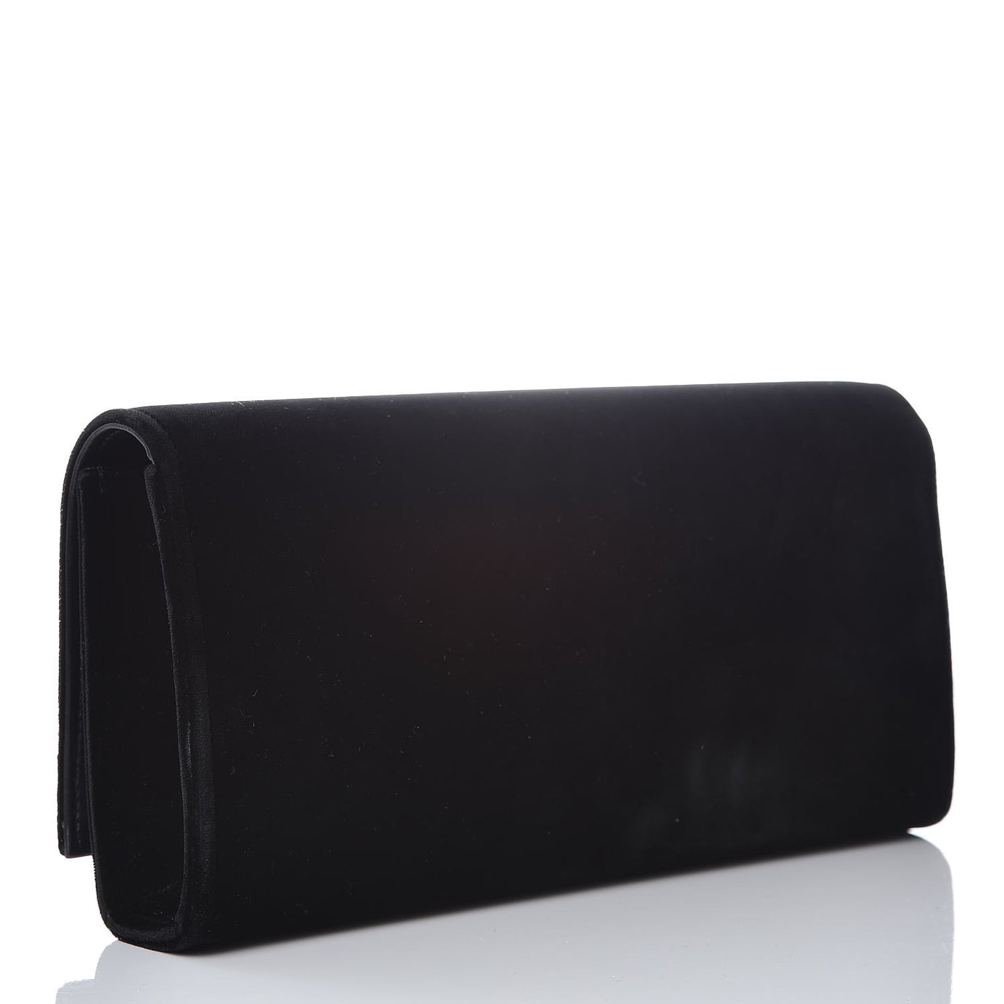 Velvet Classic Monogram Cassandre Tassel Clutch Black