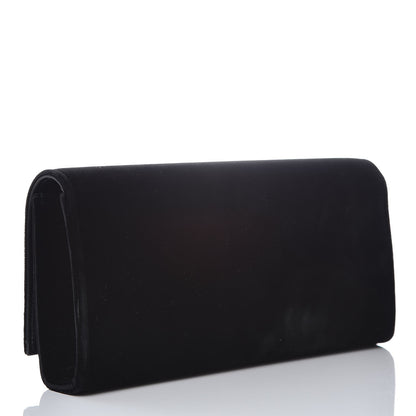 Saint Laurent Velvet Classic Monogram Cassandre Tassel Clutch Black 3 of 7