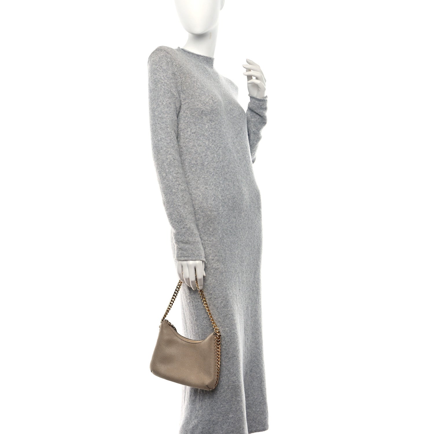 Stella McCartney Shaggy Deer Mini Chain Shoulder Bag Taupe 2 of 8