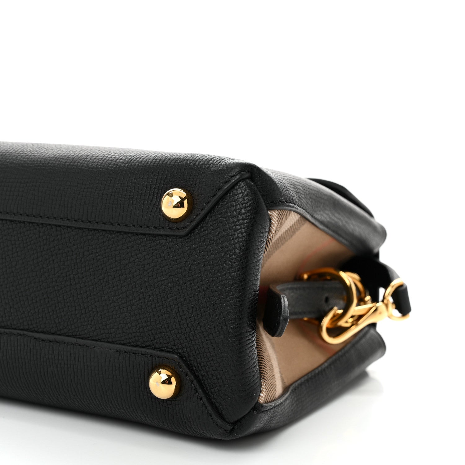 Burberry Derby Calfskin House Check Small Camberley Black 9 of 9