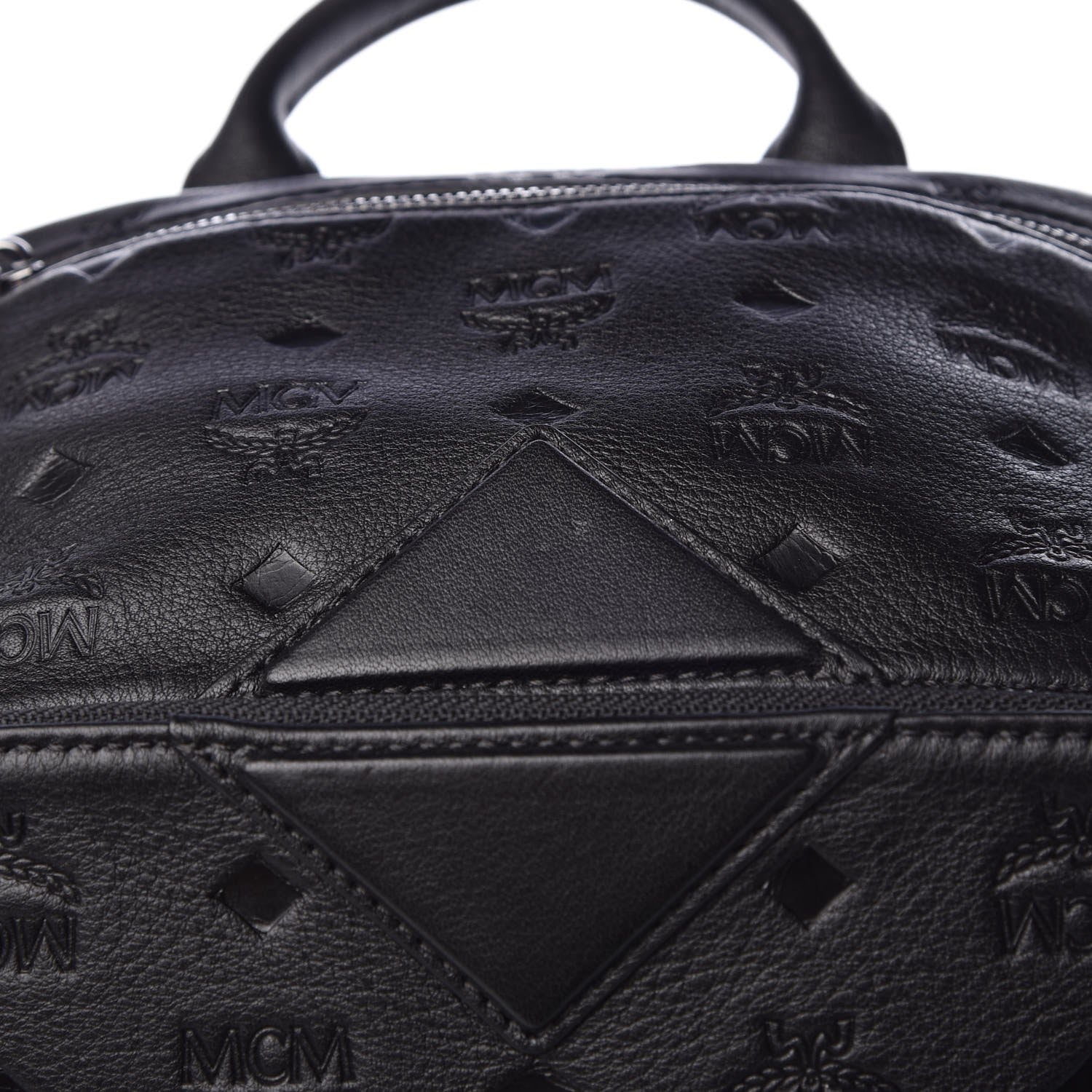 MCM Calfskin Ottomar Monogram Duke Backpack Black 8 of 8
