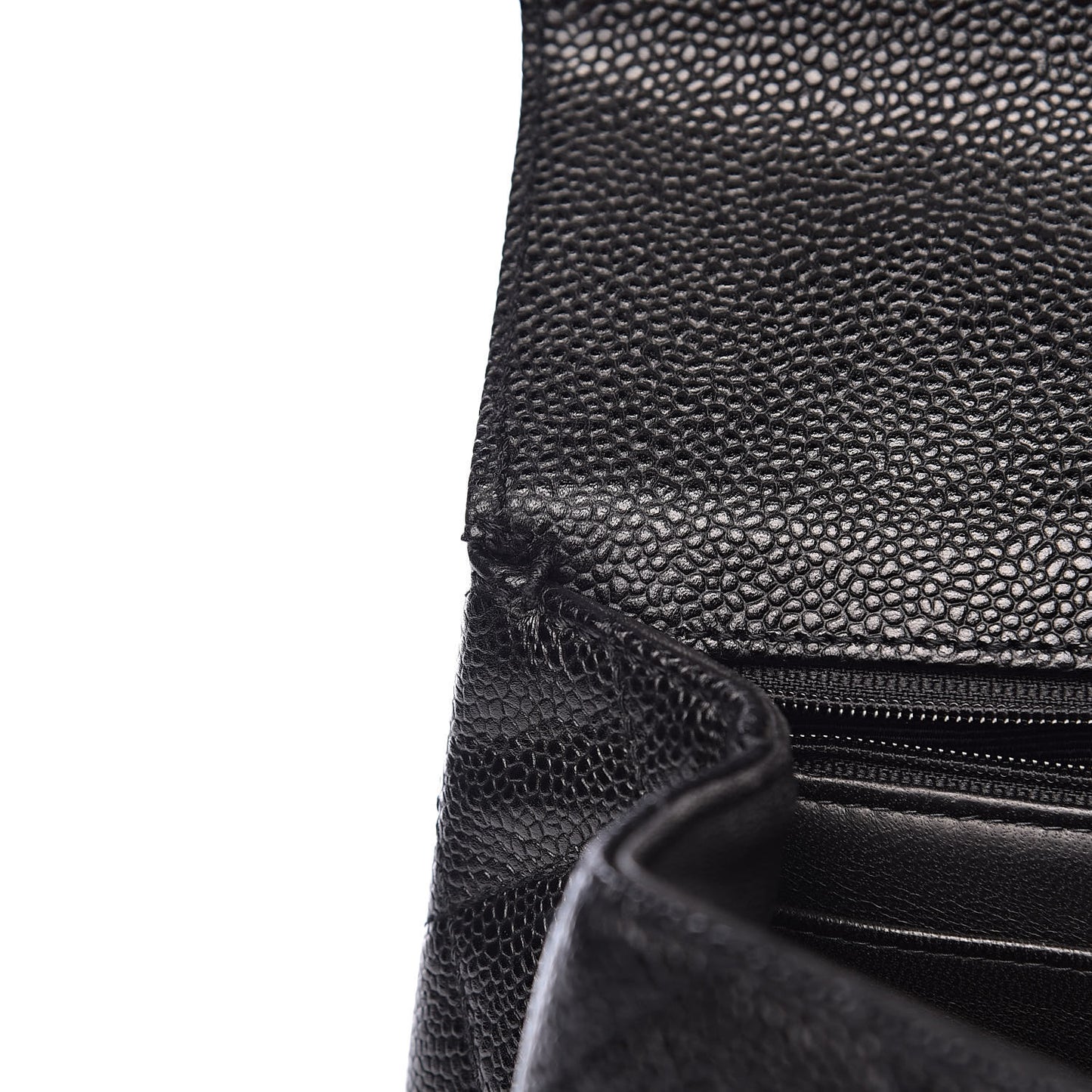 Caviar Quilted Jumbo Kelly Flap Black
