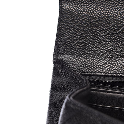 Chanel Caviar Quilted Jumbo Kelly Flap Black 7 of 12