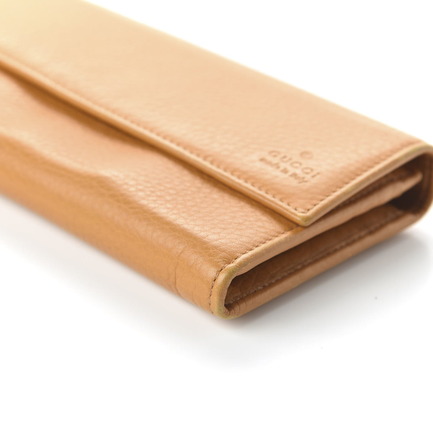 Pebbled Calfskin Bree Continental Wallet Yellow