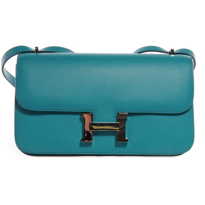 Hermes Epsom Constance Elan 25 Bleu Paon 1 of 8