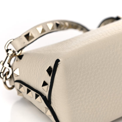 Valentino Garavani Pebbled Calfskin Mini Rockstud Crossbody Bag White 11 of 13