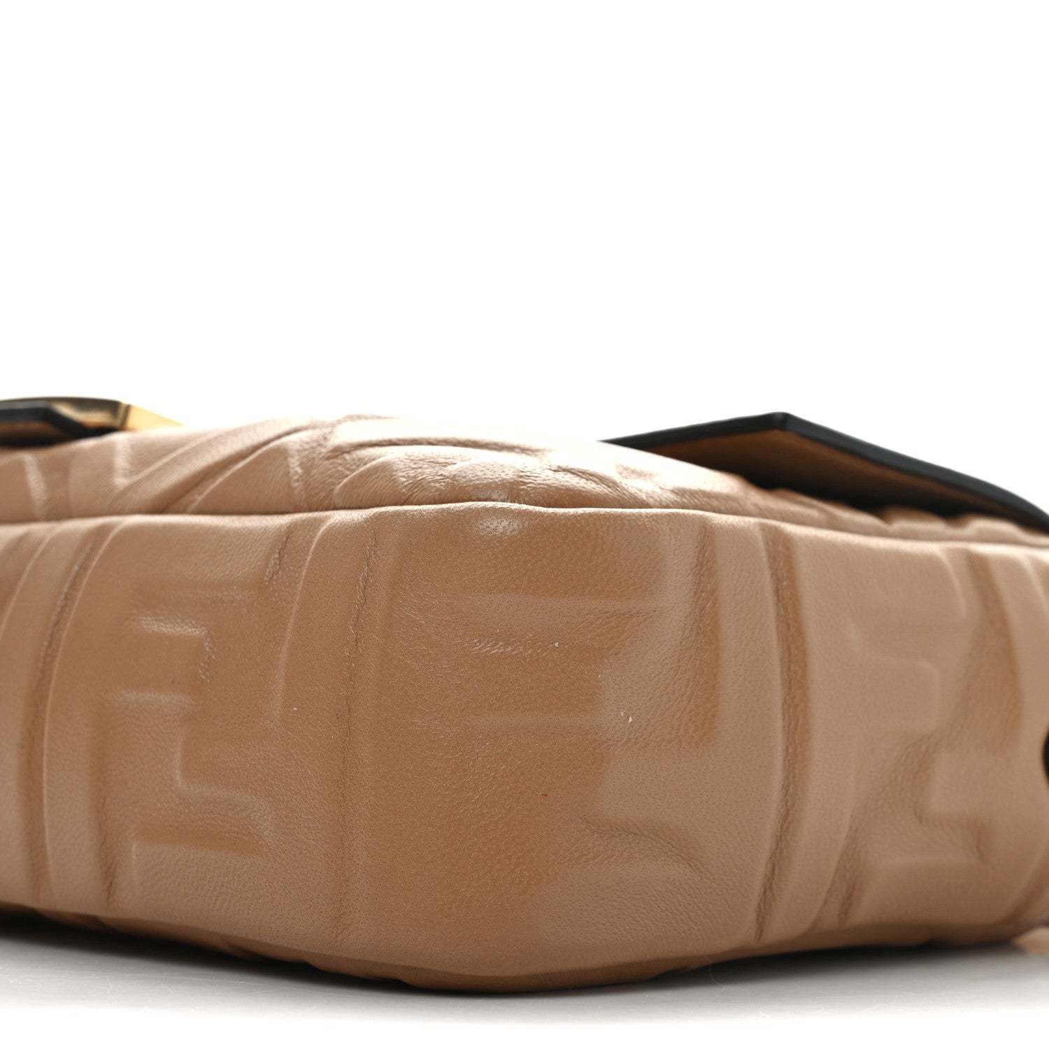 Fendi Nappa FF 1974 Embossed Baguette Miele Scuro 12 of 13