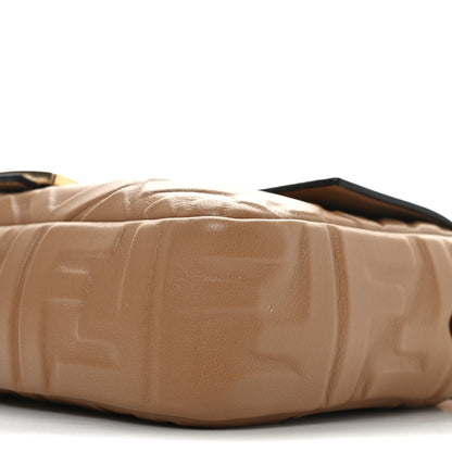 Fendi Nappa FF 1974 Embossed Baguette Miele Scuro 12 of 13