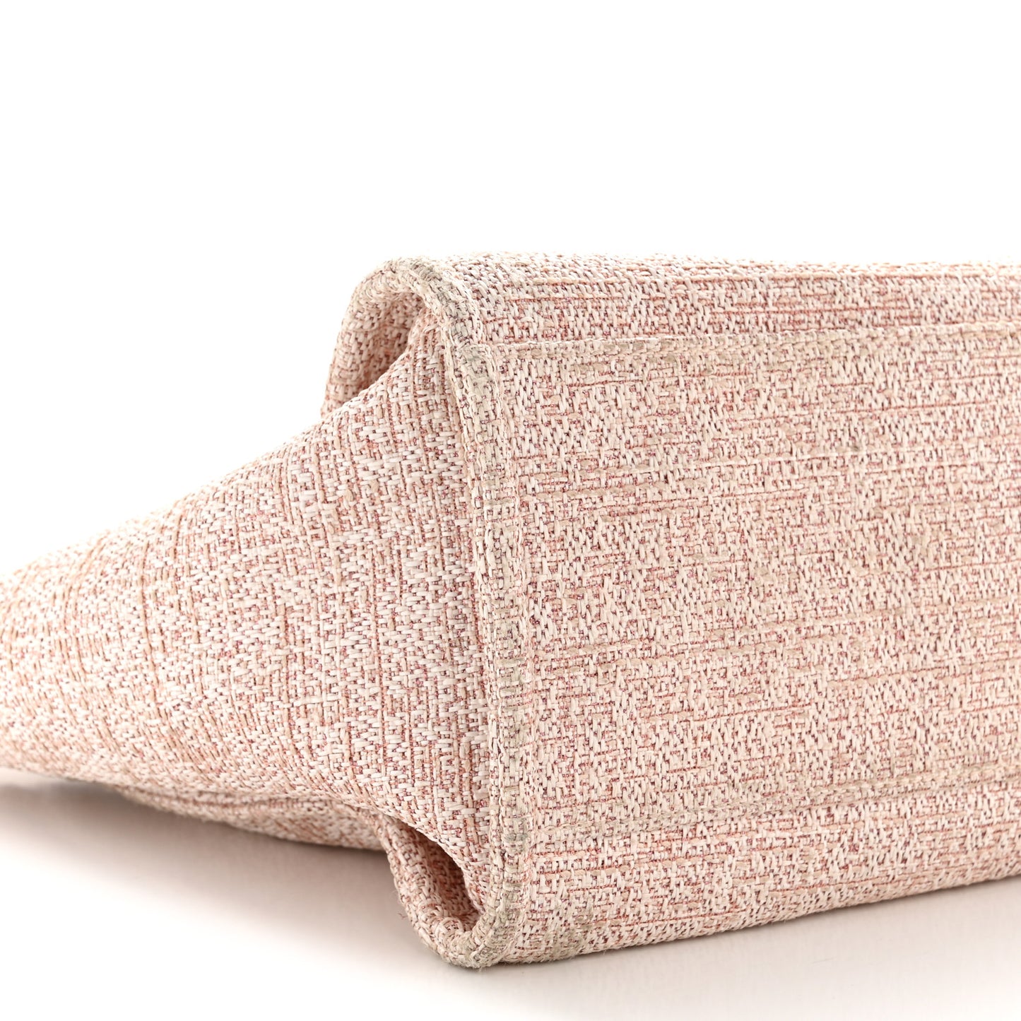 Straw Lurex Large Deauville Tote Pink