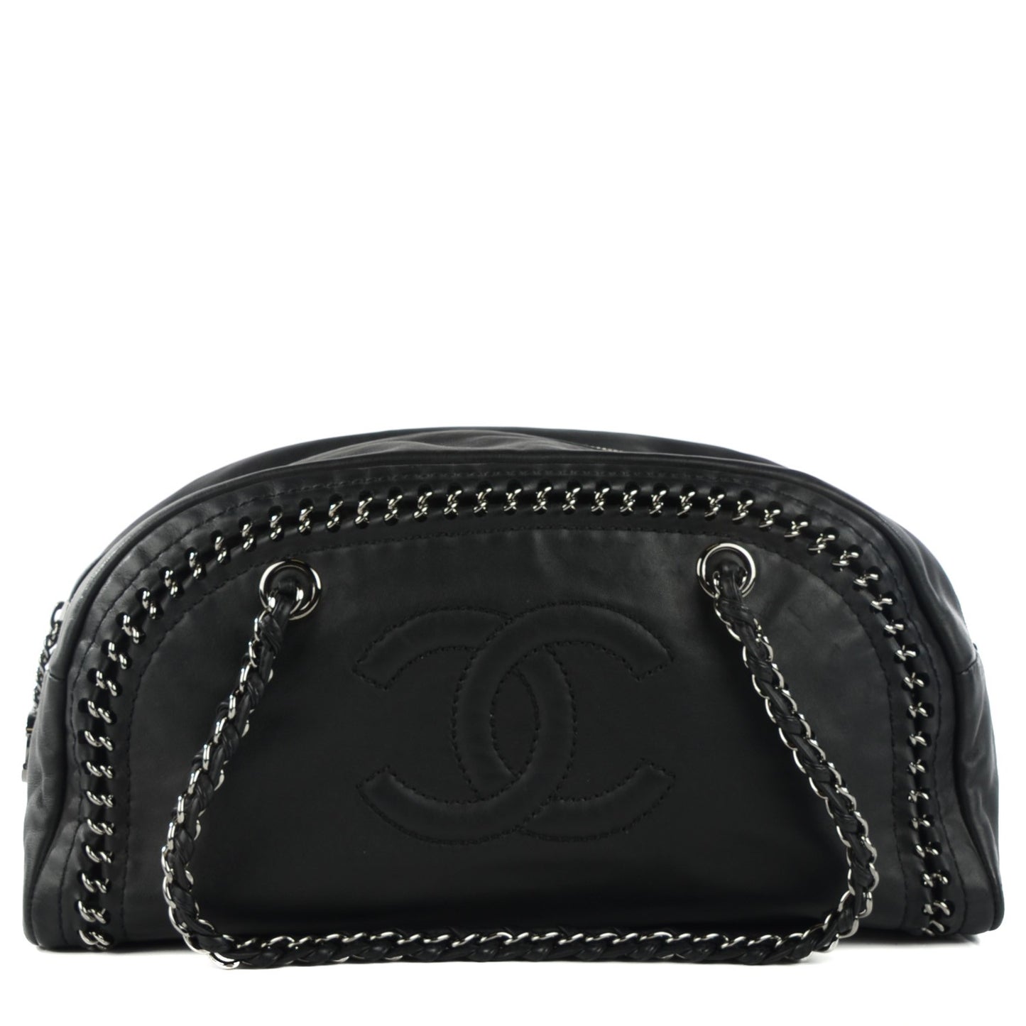 Smooth Calfskin Medium Luxe Ligne Bowler Black