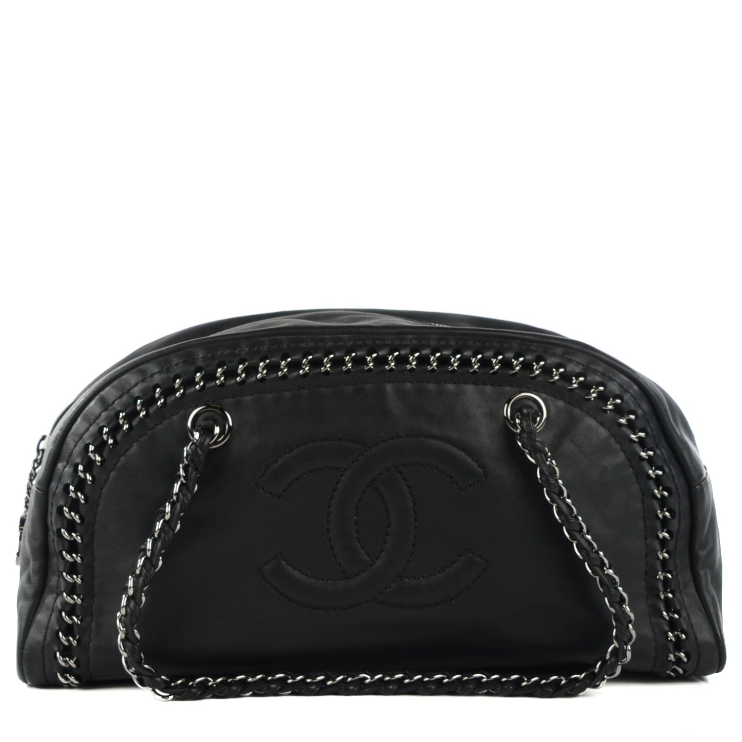 Chanel Smooth Calfskin Medium Luxe Ligne Bowler Black 1 of 7